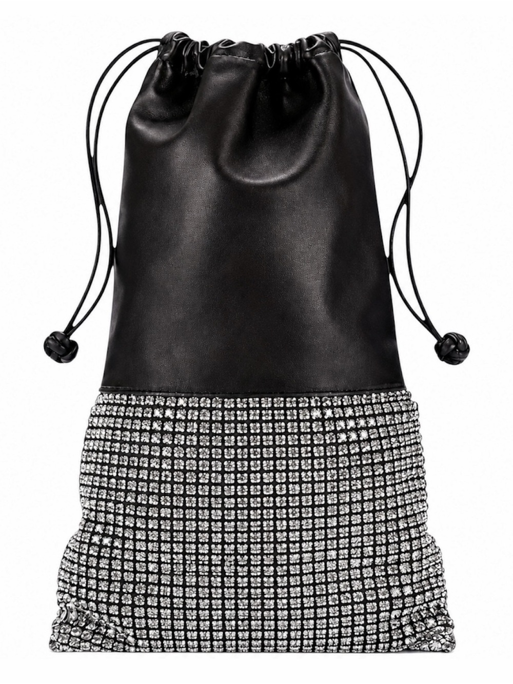 [HTF] ALEXANDER WANG LAMBSKIN CRYSTAL RHINESTONE RYAN DUSTBAG POUCH - BNWT